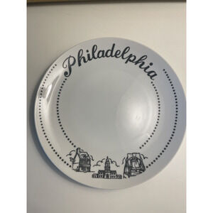 Philadelphia Icons Collector Plate 8" White Ceramic Philly Fan Must Have